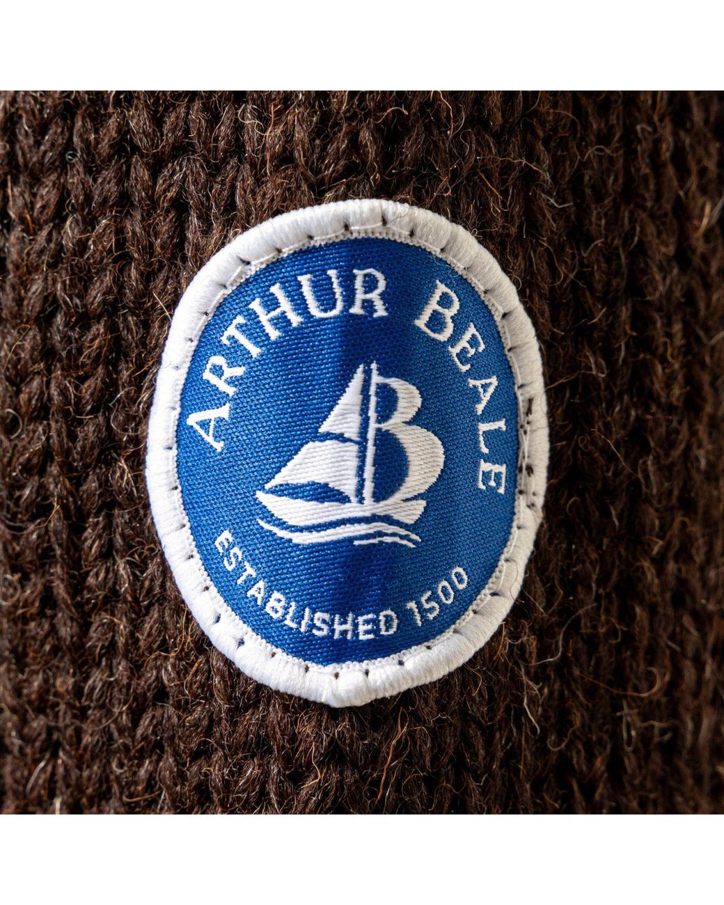 Arthur Beale Brown Neutrals Oiled Wool Beerenberg Pullover for men