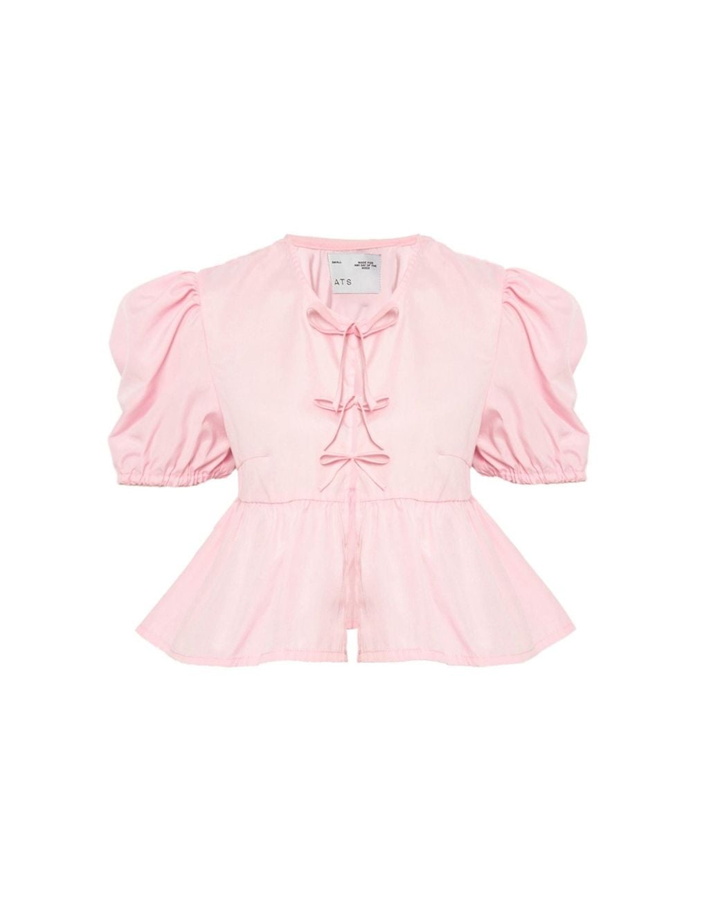 Ats the Label Pink Flair Ribbon Crop Top