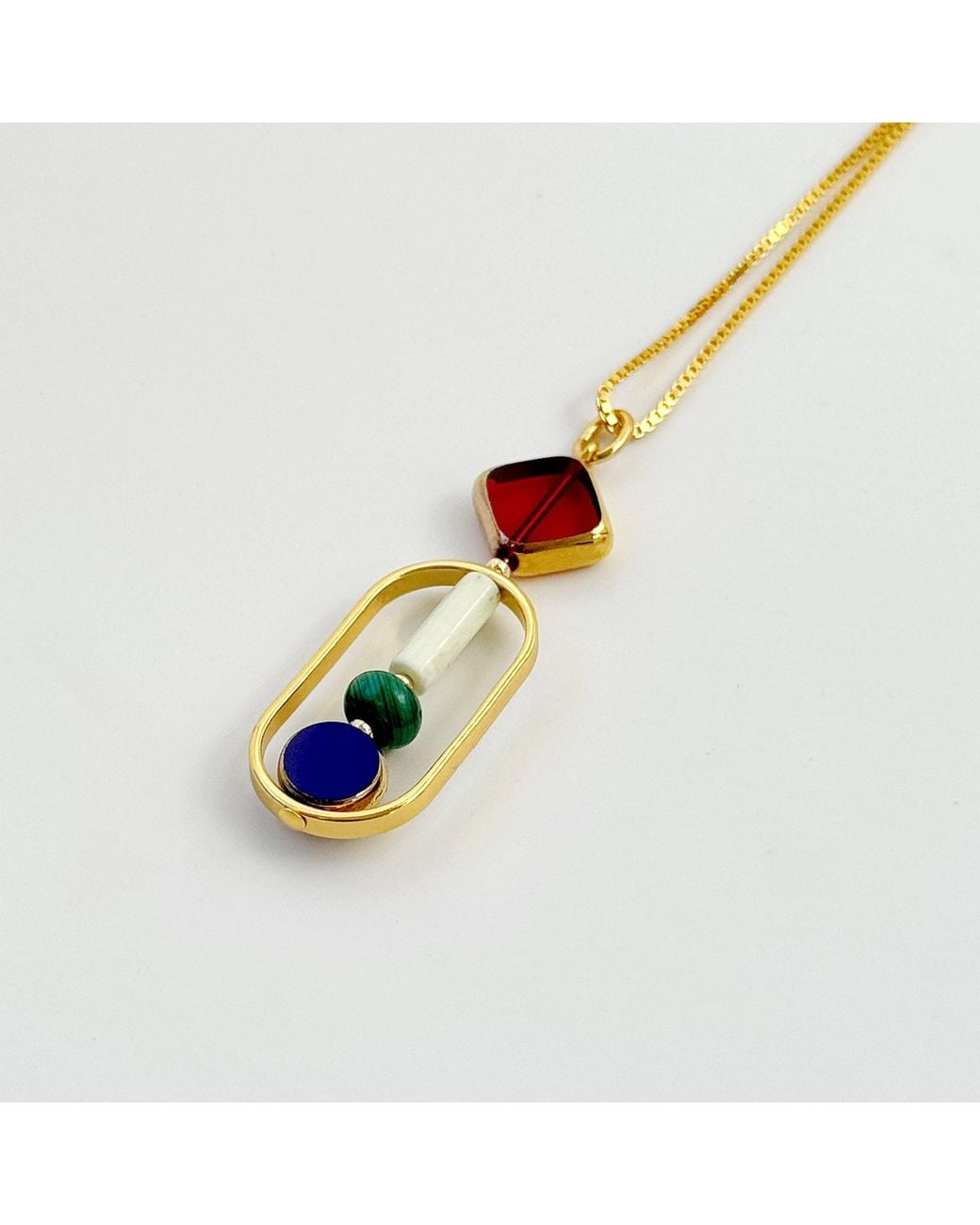 Aracheli Studio Multicolor Art X Malachite Necklace