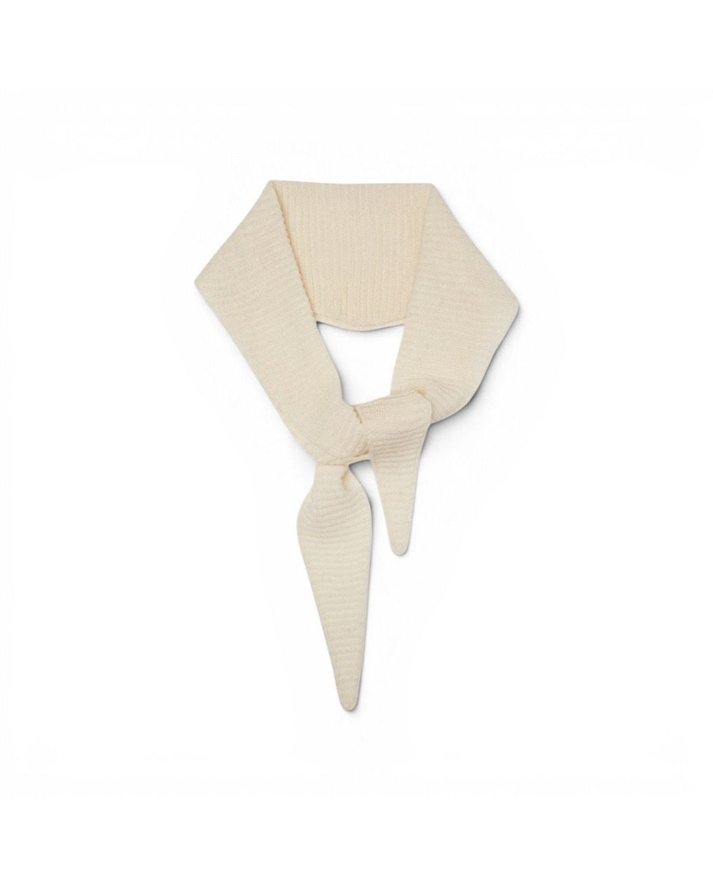 Loom & Cove Natural Neutrals 100% Cashmere Ribbed Triangle Scarf
