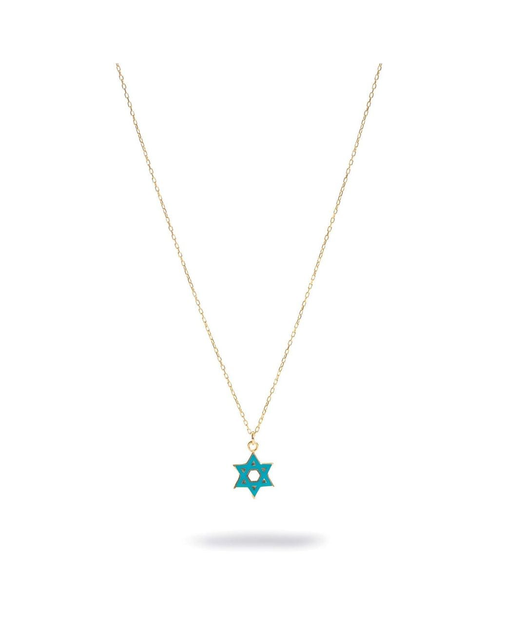 Ebru Jewelry Metallic Star Of David Pendant Necklace