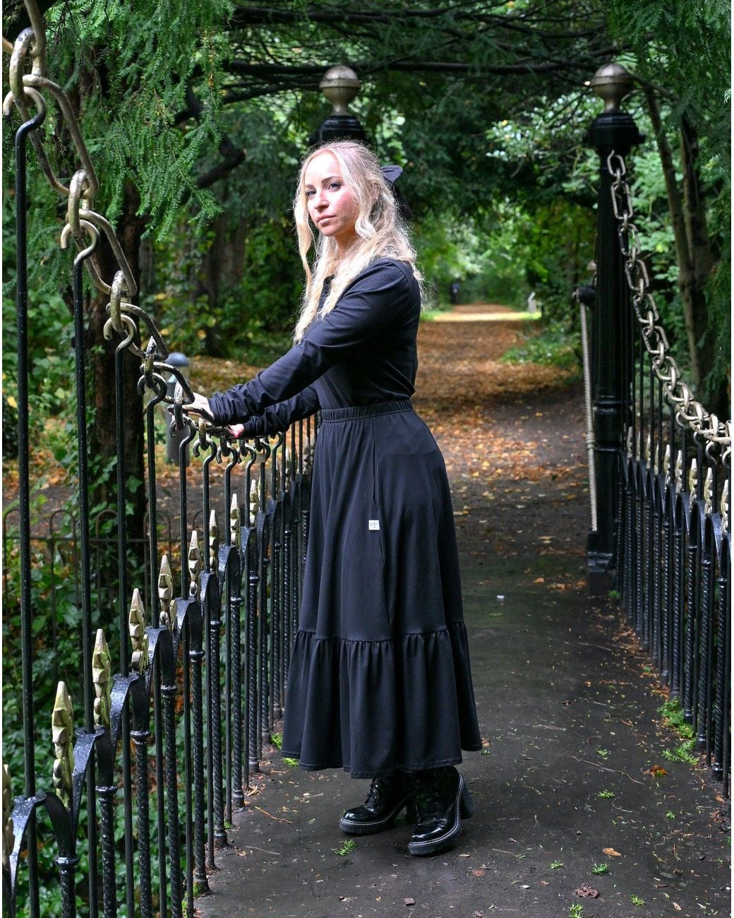 Frock Tales Black Beatnik Top With Crew Neck
