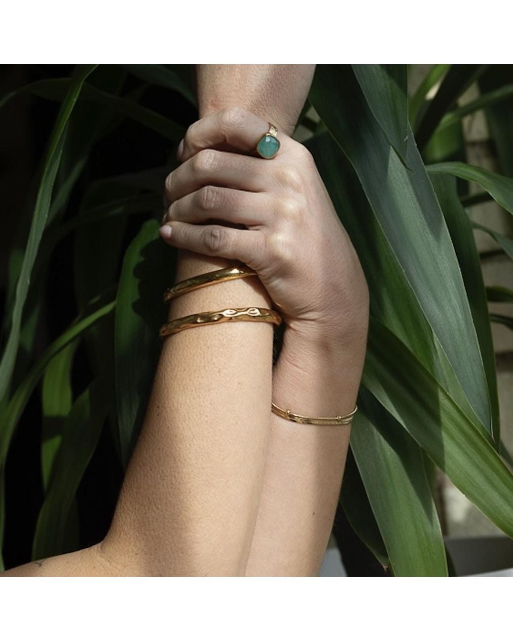 Divine Aria Metallic The Camila Hammered Effect Indian Tarnish Free Bangle