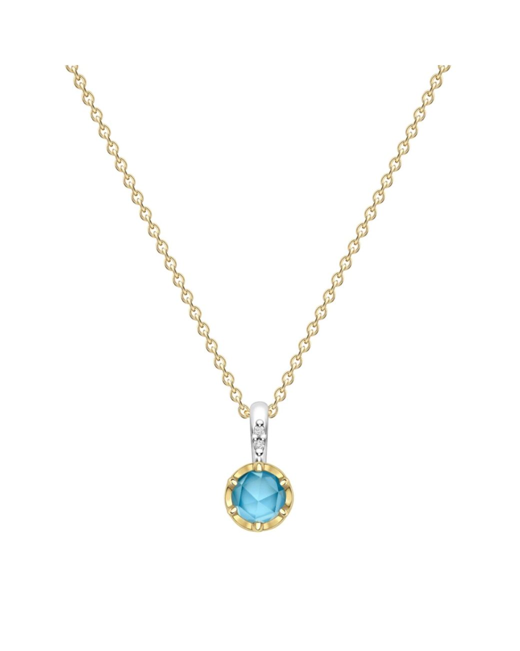 Dinny Hall Metallic March Aquamarine Birthstone Pendant