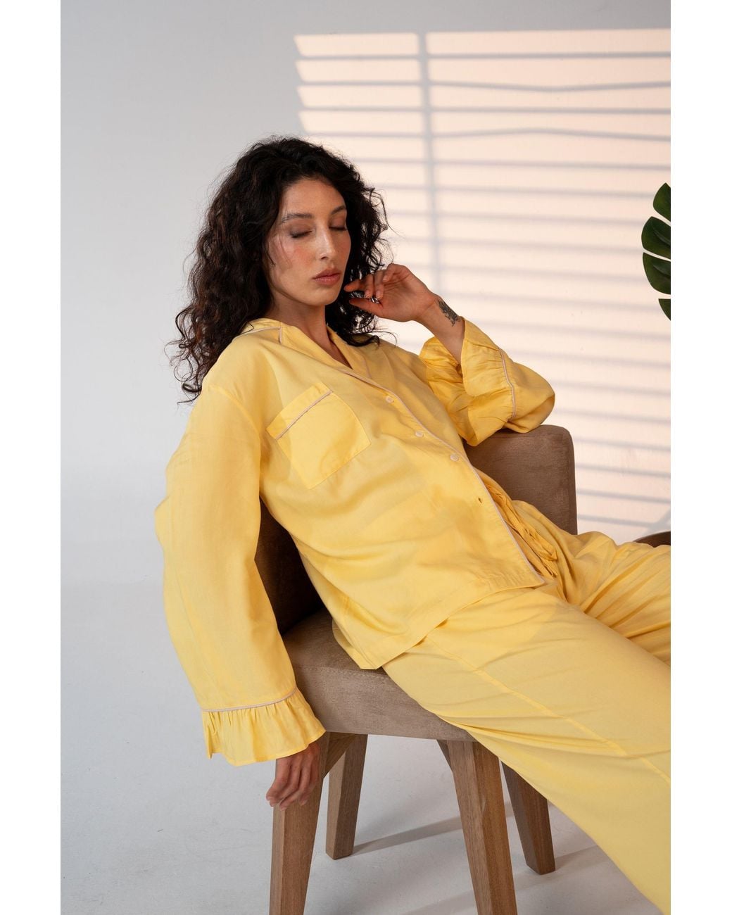 Carolina Benoit Yellow Luxury Bamboo Pajama Set