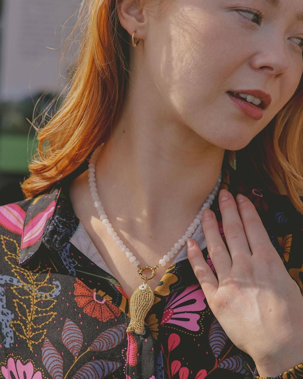 ALOFT White Neutrals Candy Bead Necklace