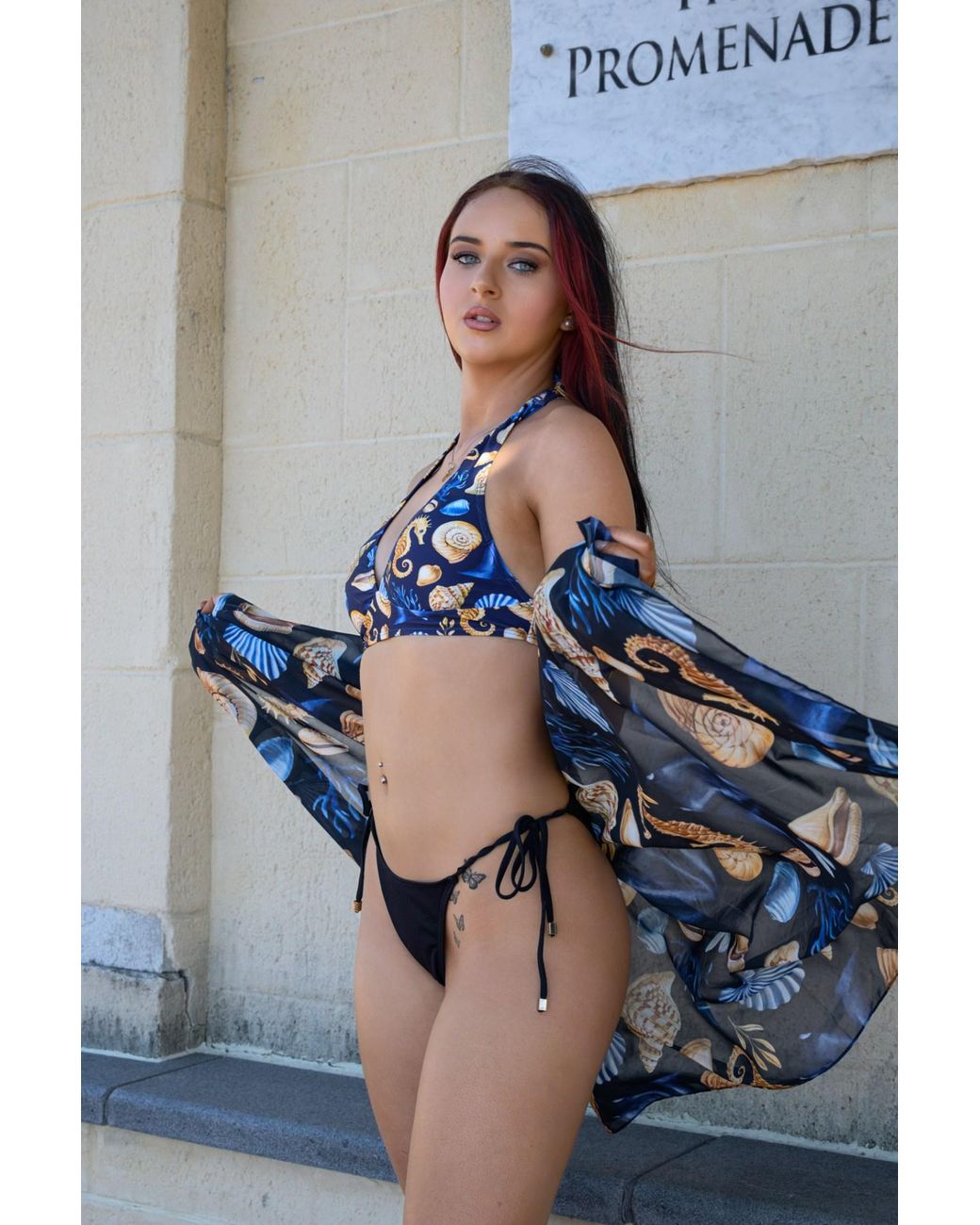 Plivati Blue Olivia Halter Tie Bikini Top — Čiovo