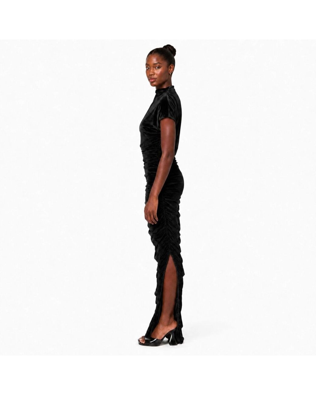 Chuks Collins Black Angelina Cocktail Gown