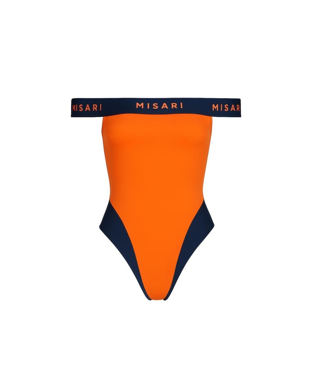 Misari Orange Aura One-Shoulder Swimsuit