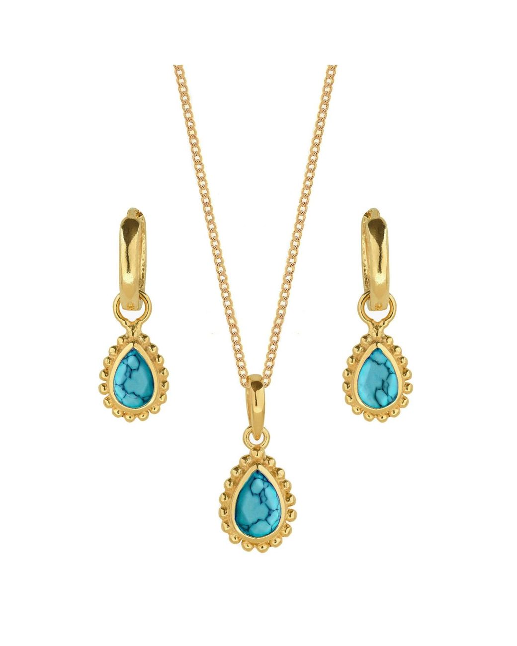 Charlotte's Web Jewellery Metallic December Birthstone Necklace And Earring Set