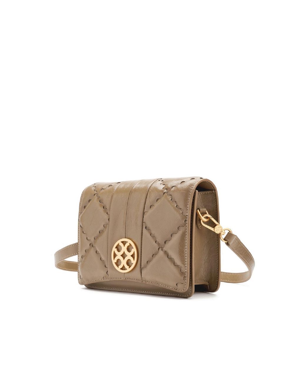 Orange Cube Natural Mosaic Diamond Crossbody Bag
