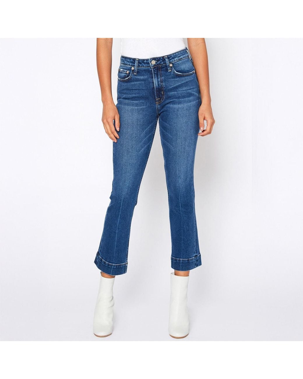 NOEND Blue Farrah Kick Flare Jeans