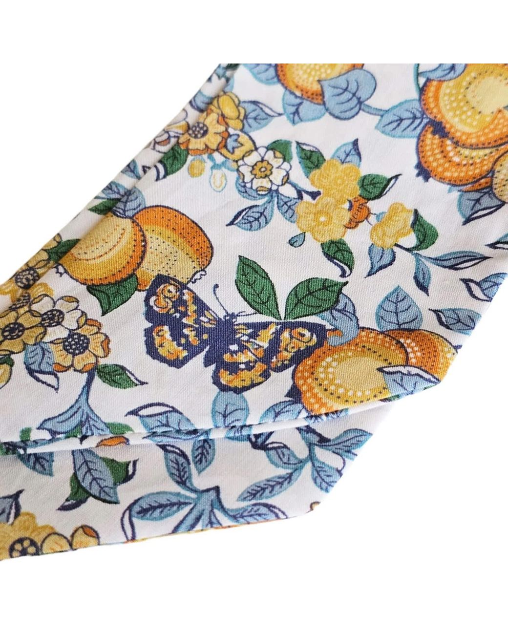 Lime Tree Design Blue Skinny Scarf Orchard Morris Collection