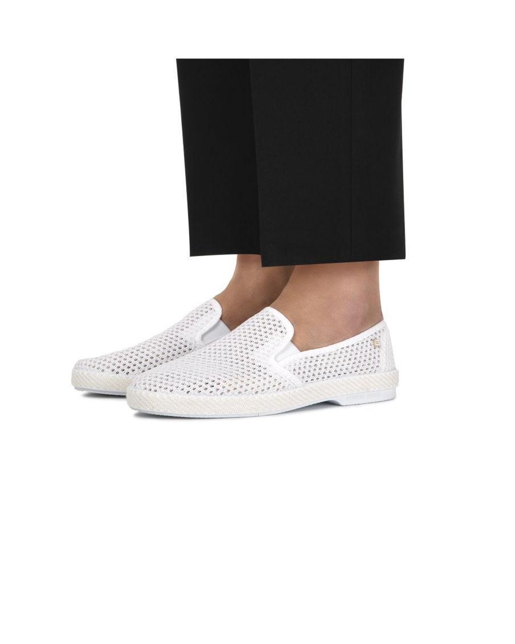 Rivieras White Classic Mesh Slip-On Loafer