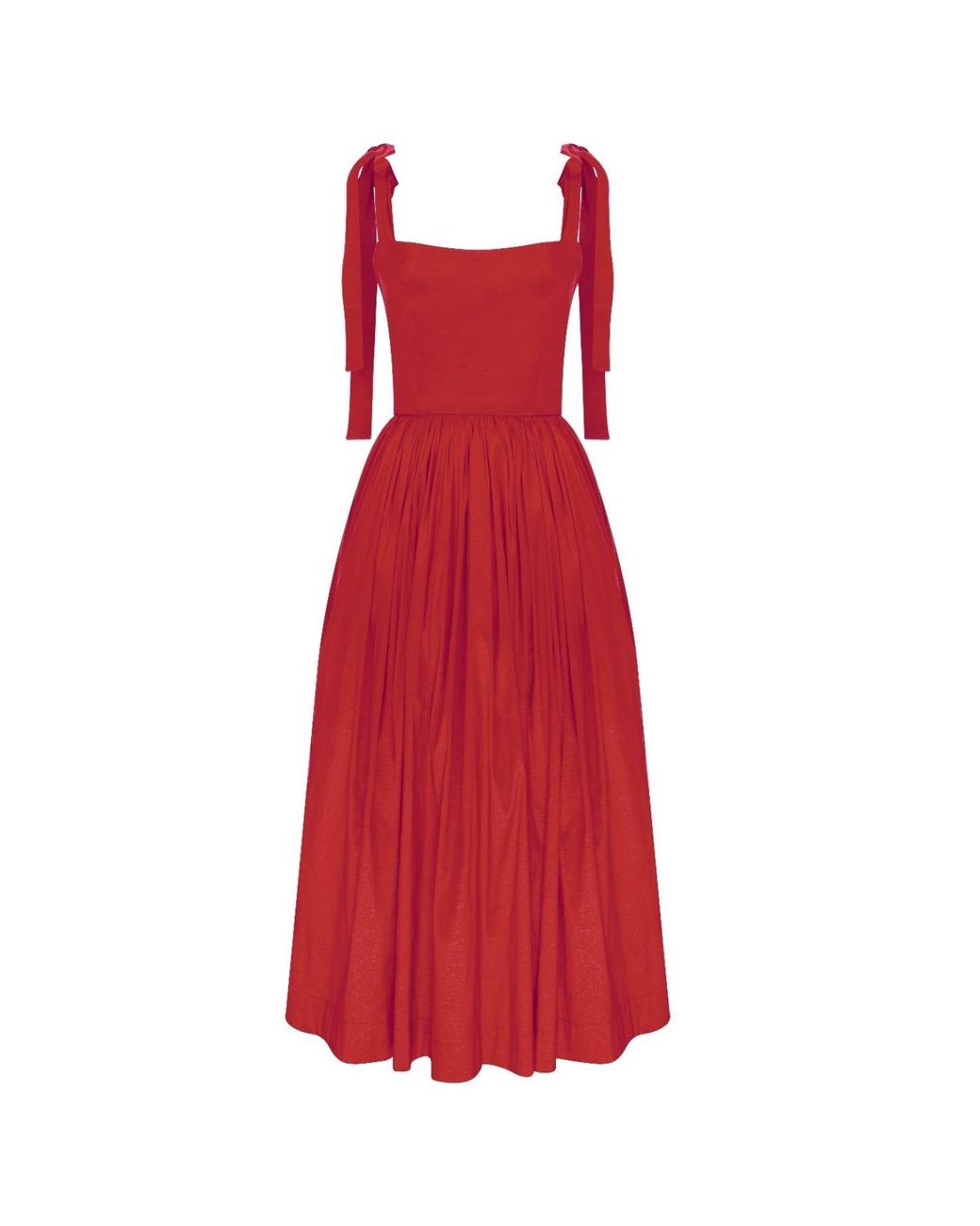 NAZLI CEREN Red Lou Lou Midi Skirt