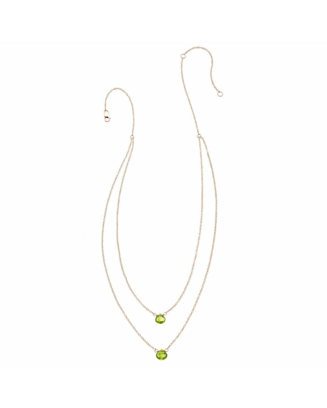 Heather Hawkins Jewelry White Two Tiny Gemstones Drape Necklace