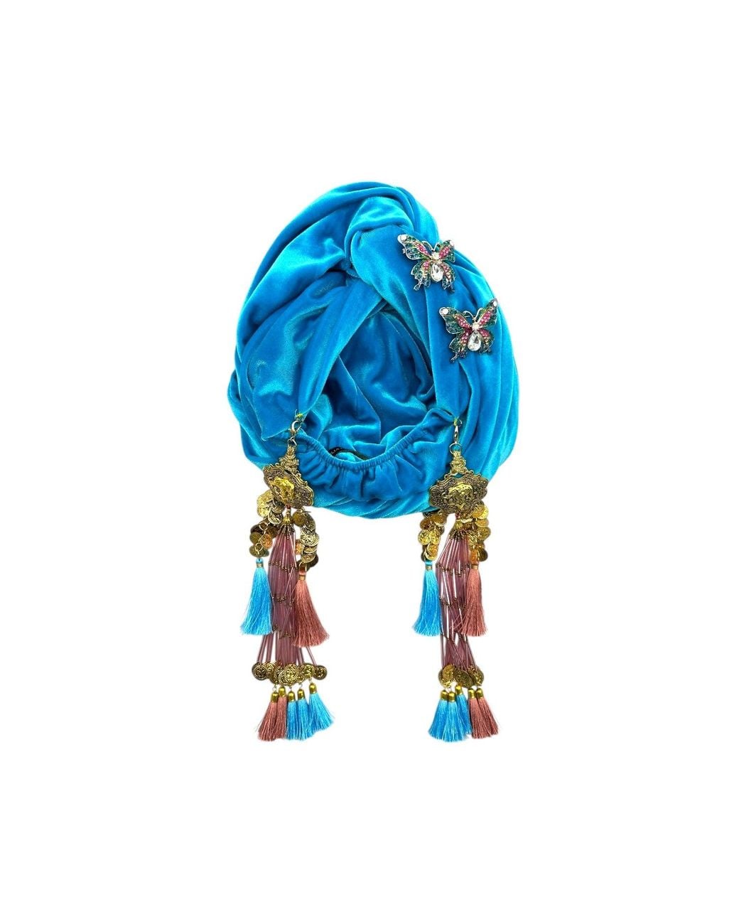 Julia Clancey Blue Azure Butterfly's Dream Turban