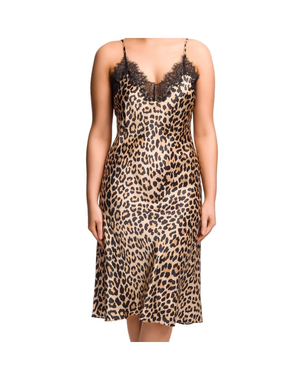 SAINTED SISTERS Brown Mid Animal Chemise