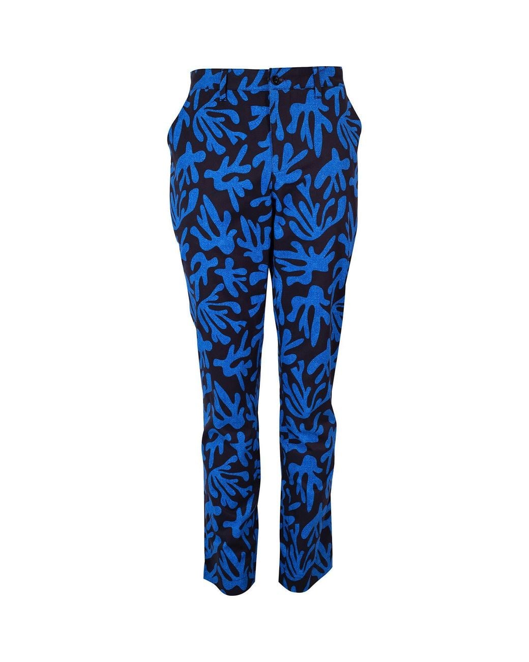 Lords of Harlech Blue Charles Loop Coral Canvas Pants for men