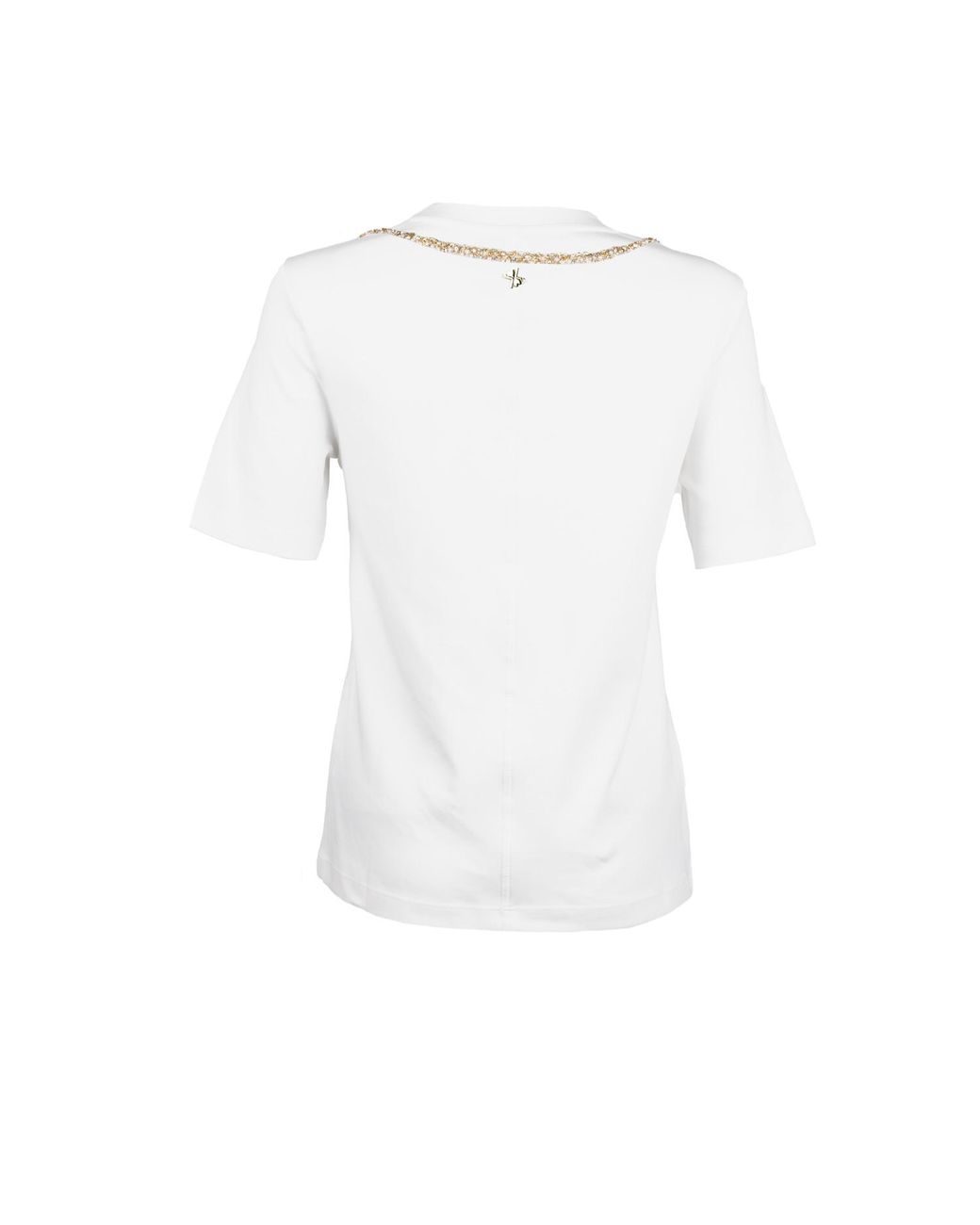 House of Laines London White Laines Couture Embellished Crystal Wrap Around Snake T-Shirt