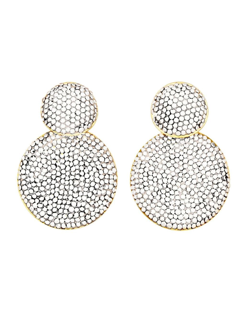 Crystals and Co White Clear Crystal Double Drop Earrings