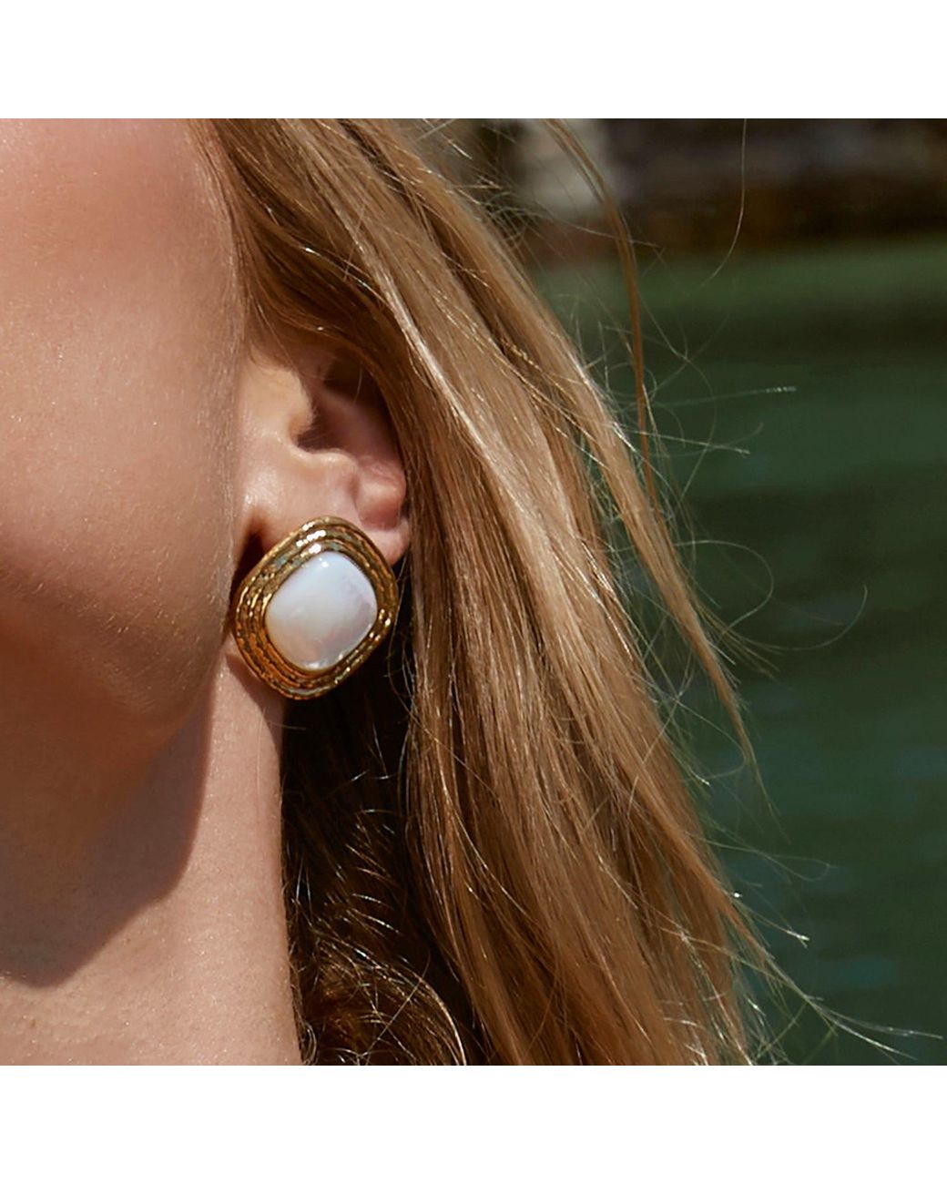 ARMS OF EVE Metallic Ophelia Mother Of Pearl Earrings