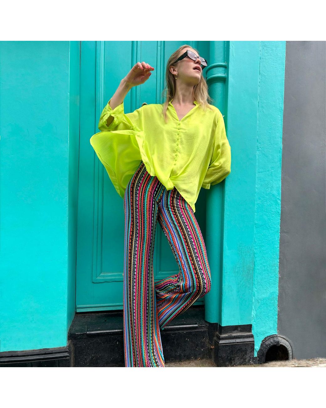 Beatrice von Tresckow Yellow Lime Fritzi Oversized Shirt