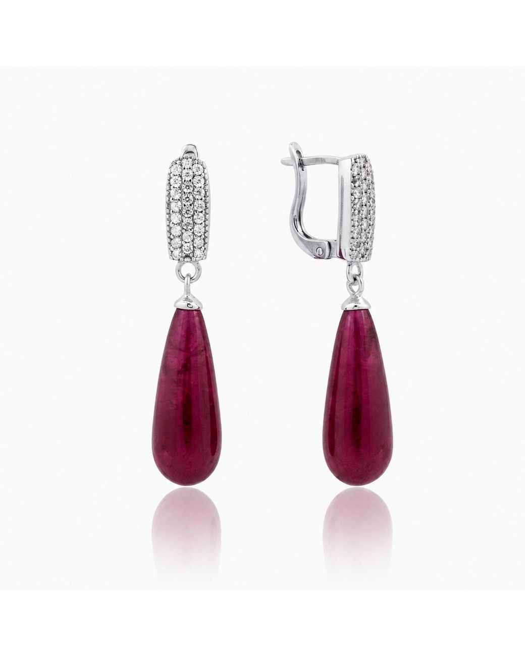Najiba Red Cascade Earrings Ruby