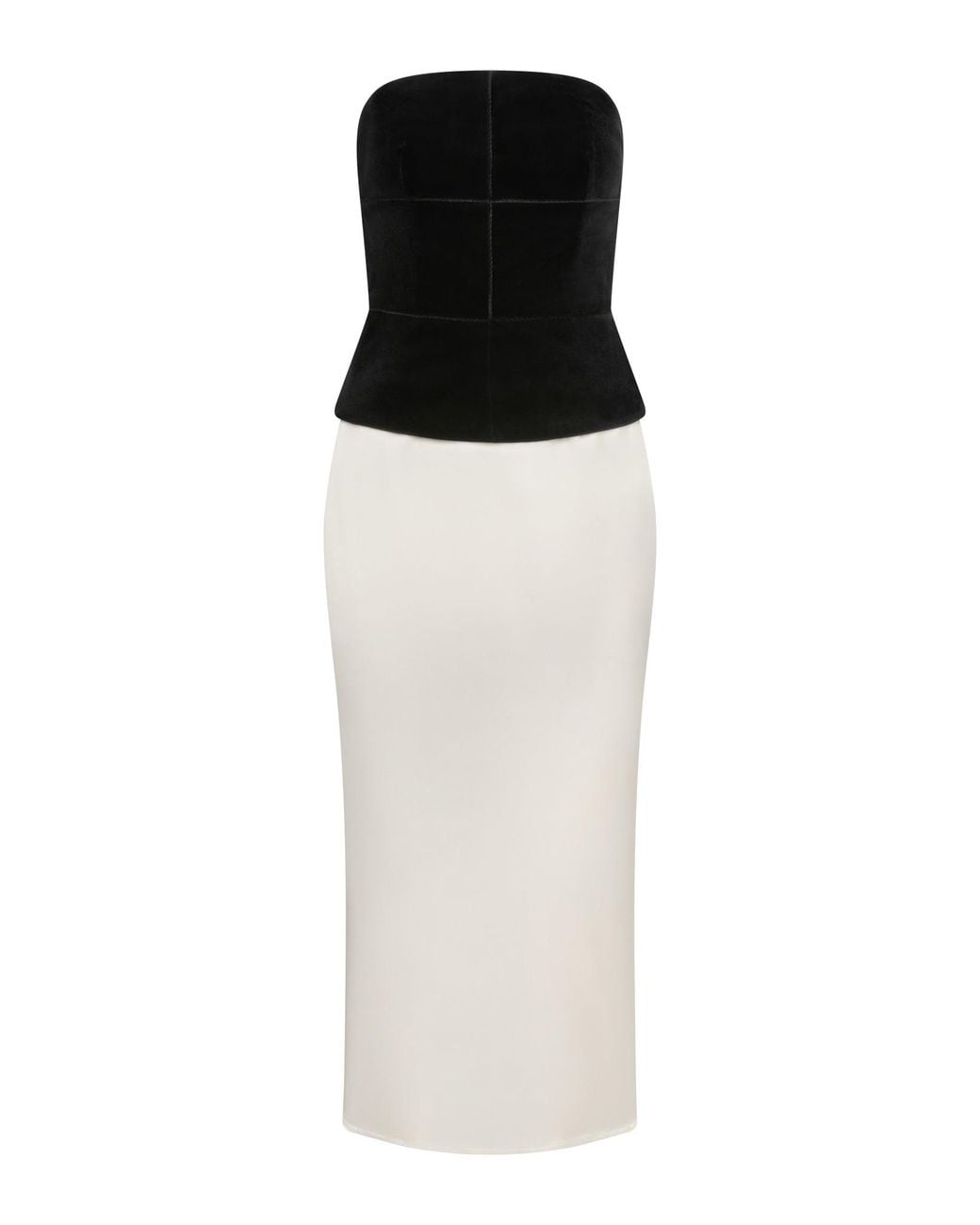 Marieta Yan Black Dahlia Velvet & Satin Dress