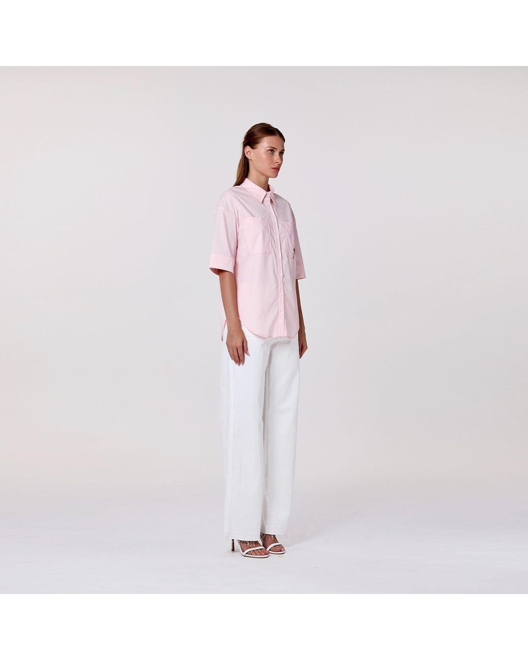 Smart and Joy Pink Stretch Cotton Shirt