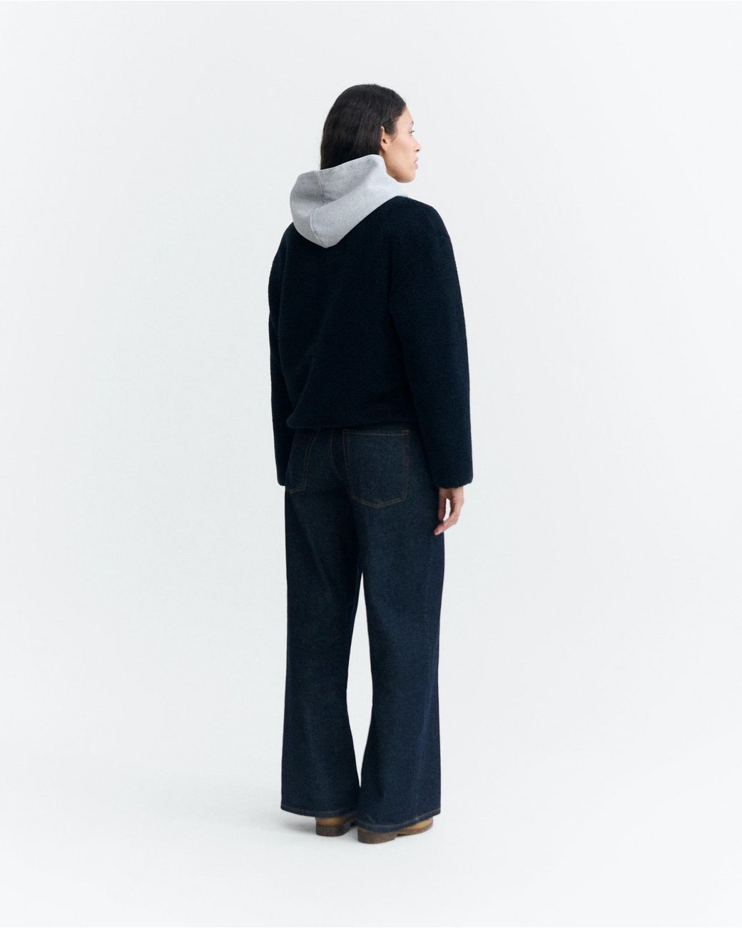 Thinking Mu Blue Kourtney Shearling Jacket