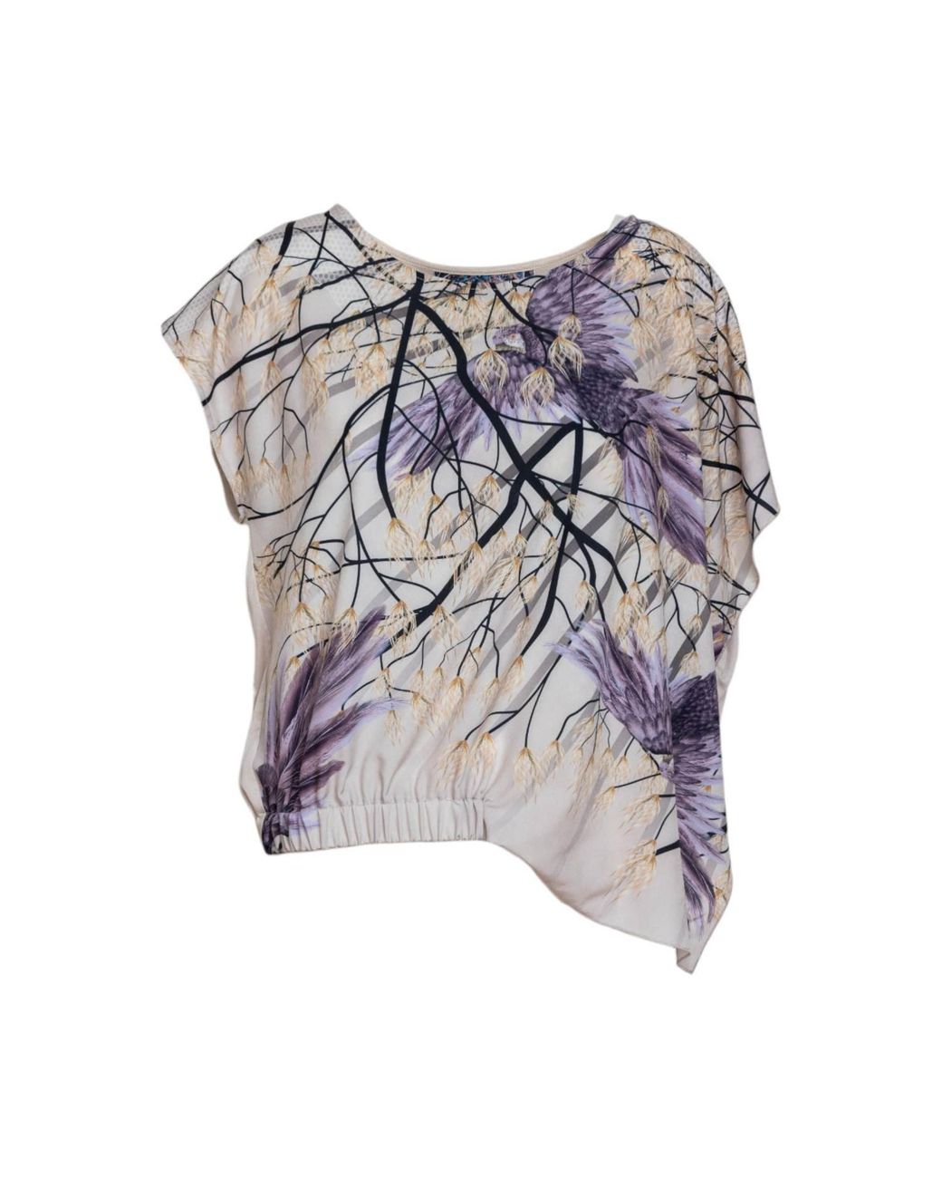 ARTISTA Gray Rizz Asymmetric Top