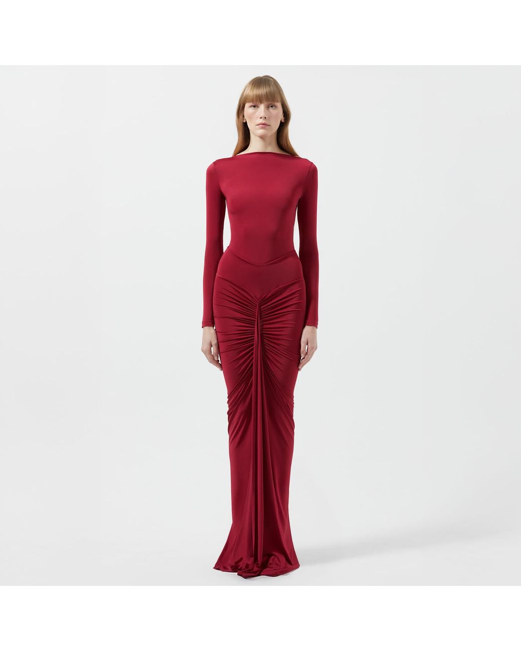 Herfetch Neutrals Tailored Skirt-Burgundy