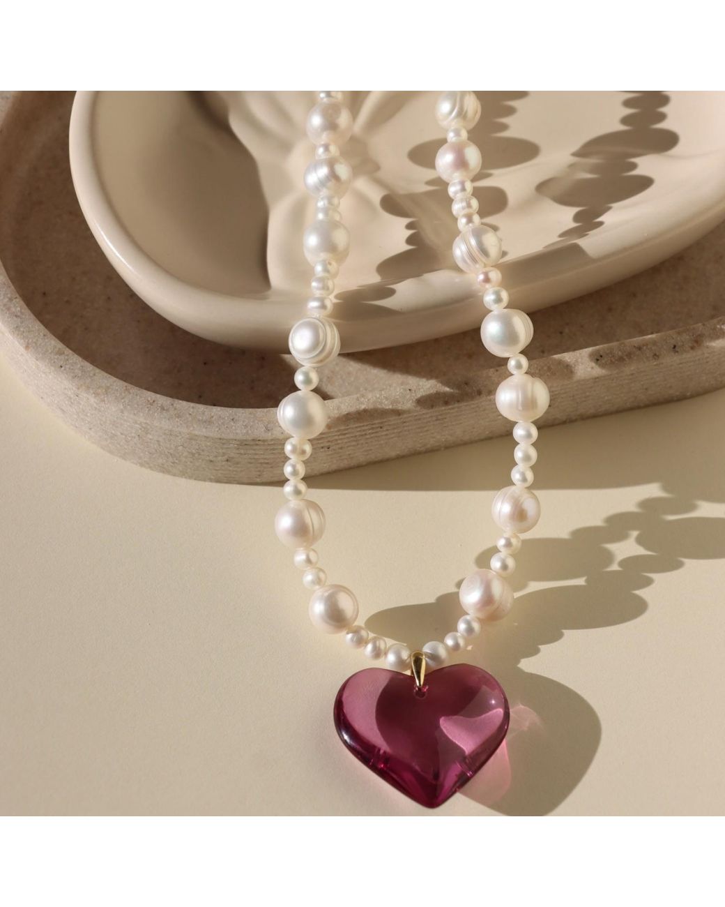 Larsuu Metallic Heart Necklace