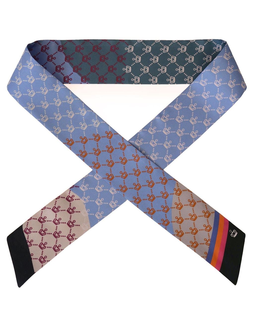 Kueen Blue Silk Scarf