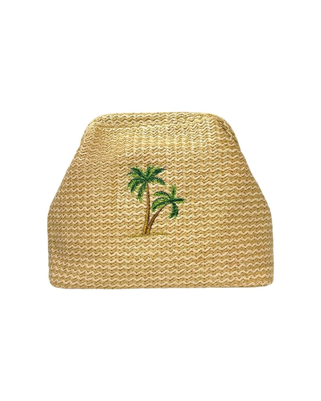 Lilly Loves Natural Palm Tree Straw Clutch
