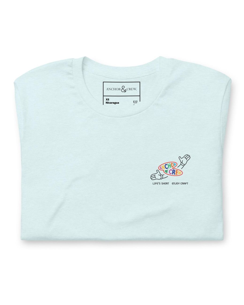 Anchor and Crew Blue Ice Enjoy Craft Dial-A-Local Organic Cotton T-Shirt for men