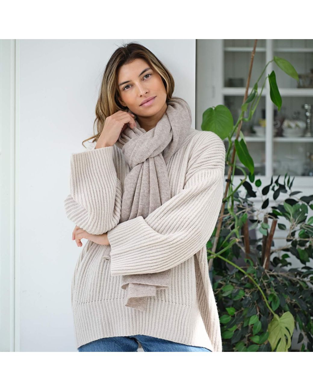 Cove Gray Neutrals Luna Ribbed Jumper