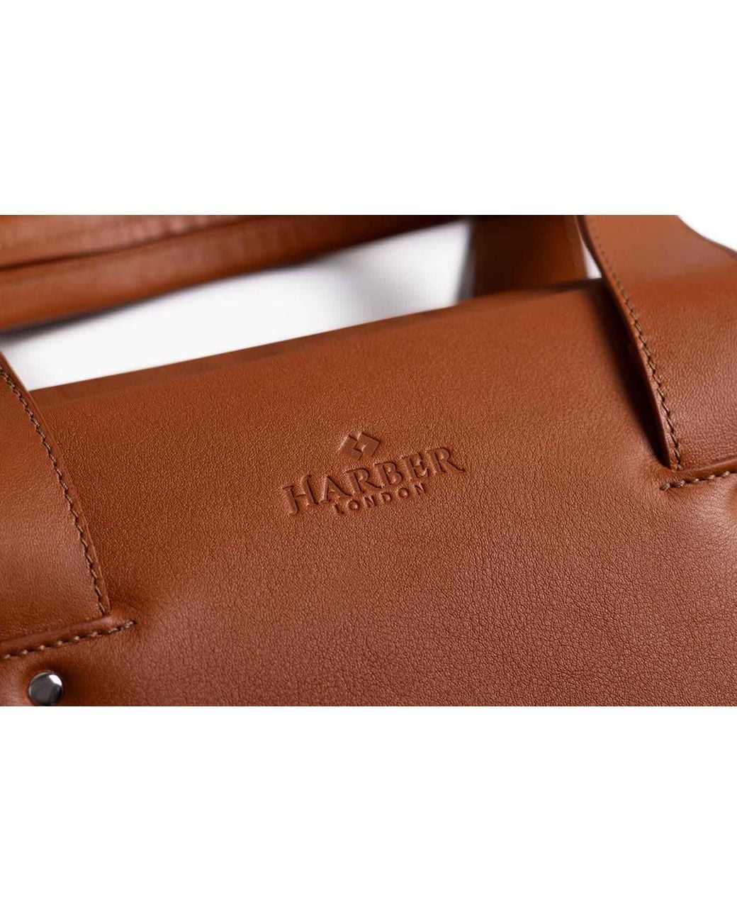 Harber London Brown Everyday Leather Briefcase for men