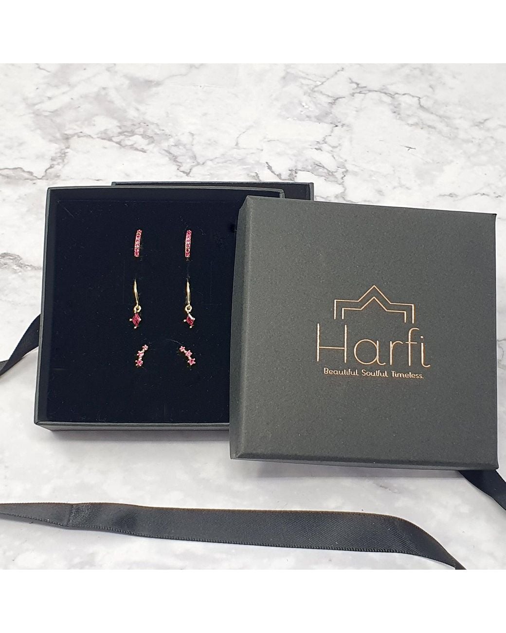 Sophelia White July Birthstone Ruby Earrings Gift Set For Her