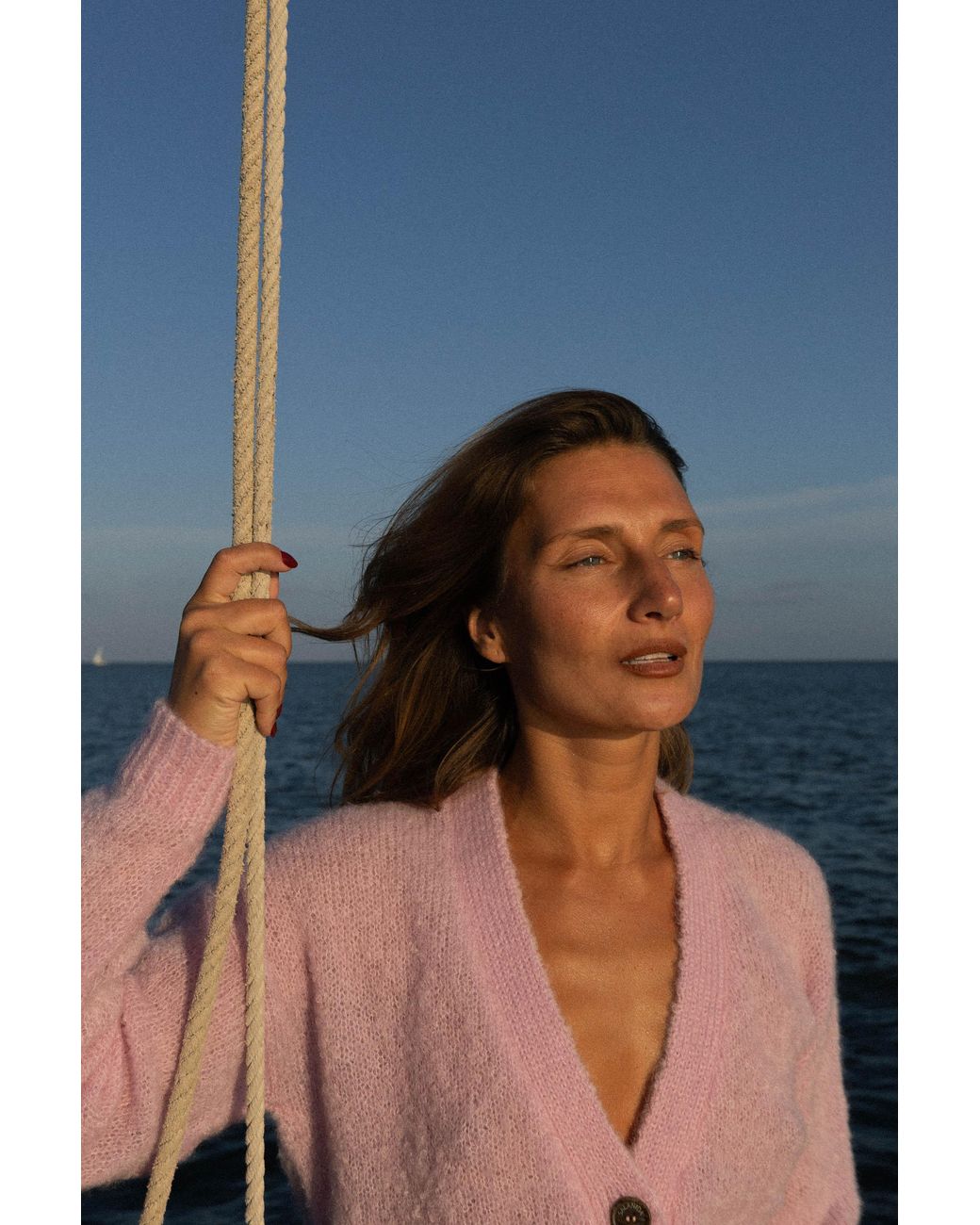 SALANIDA Pink Melody Mohair Cardigan