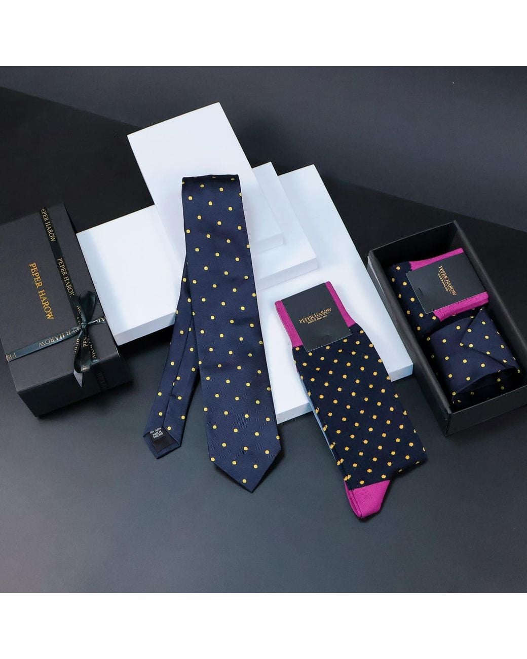 Peper Harow - Made in England Black Tie Gift Box for men