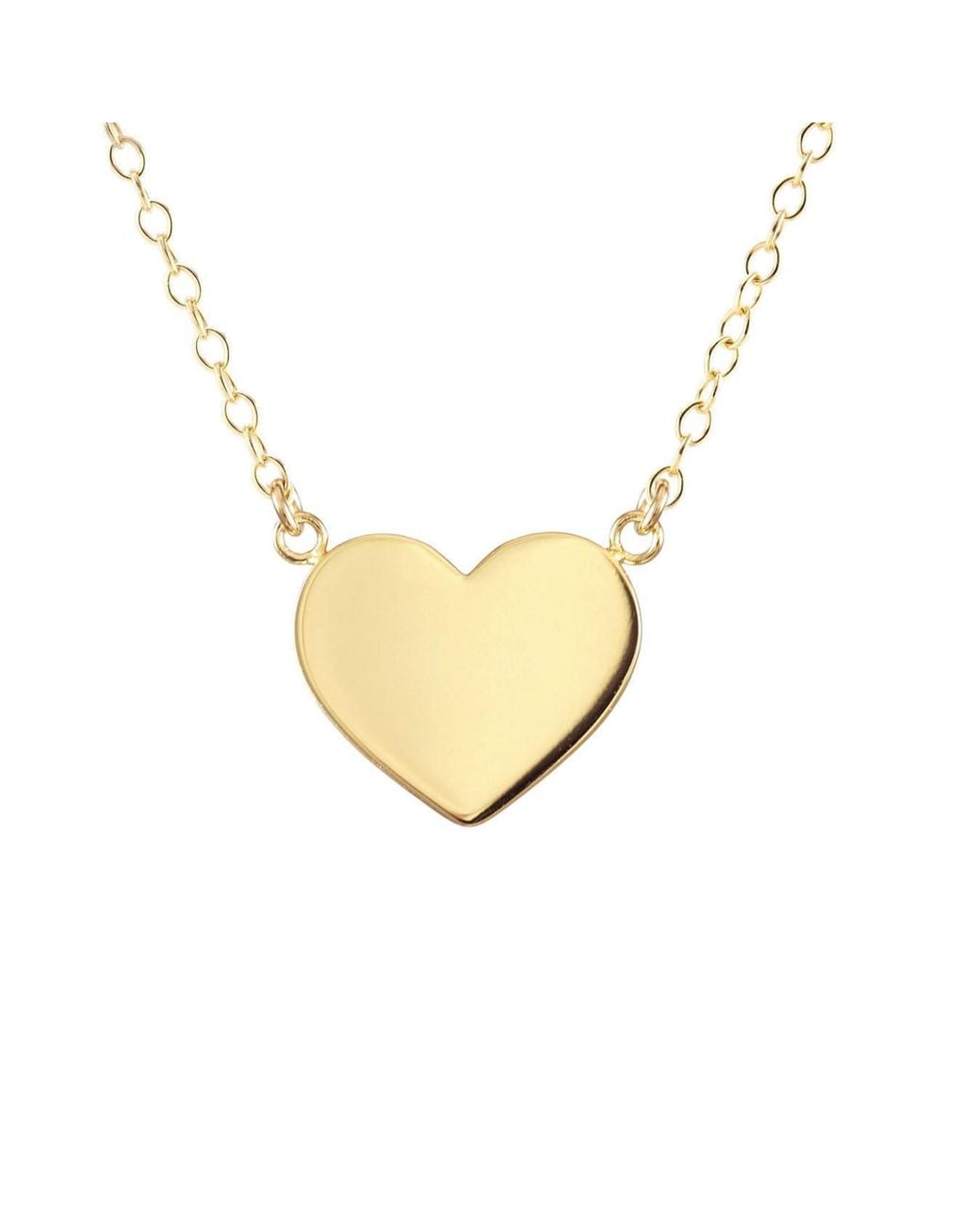 Kris Nations Metallic Heart Charm Necklace
