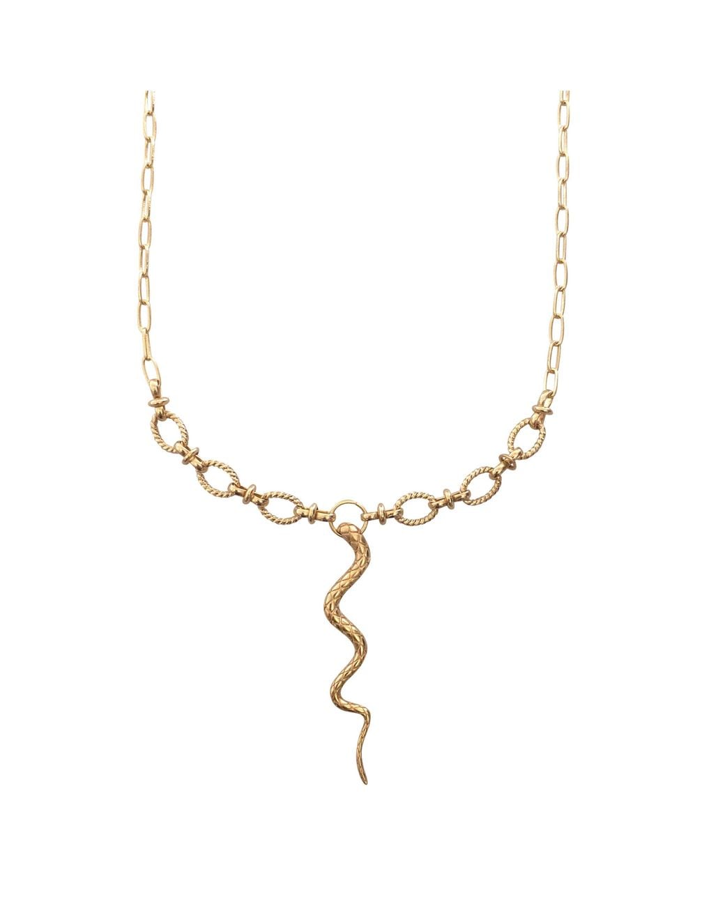 IN CAUDA VENENUM Metallic Wadjet Necklace