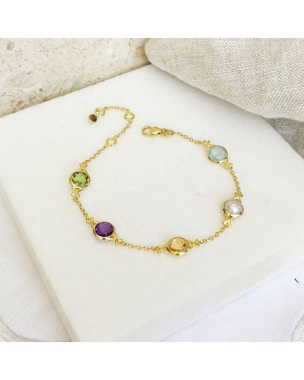 Auree Jewellery Metallic Palma Strength & Courage Gemstone Bracelet