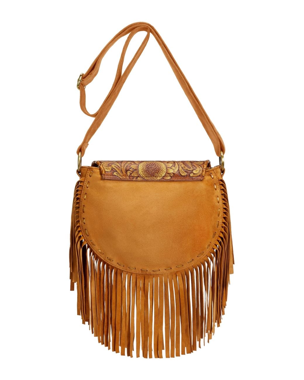 Jodi Lee Brown Anahita Sunflower Bag Antique Medium Dark Tan