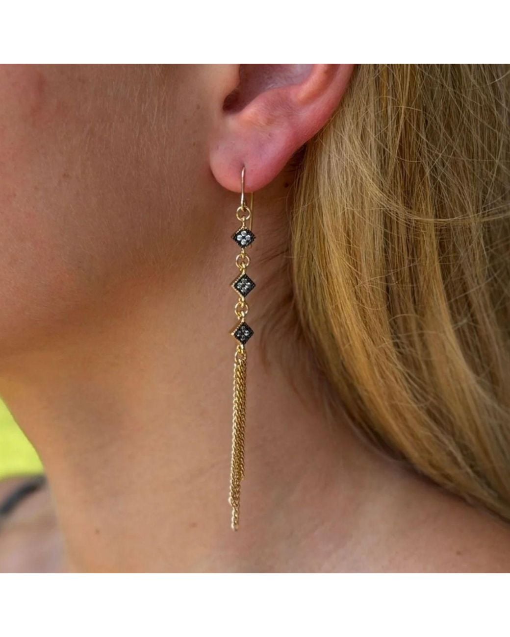 Rachel Nathan Metallic Classic Hook: Roll The Dice Earrings