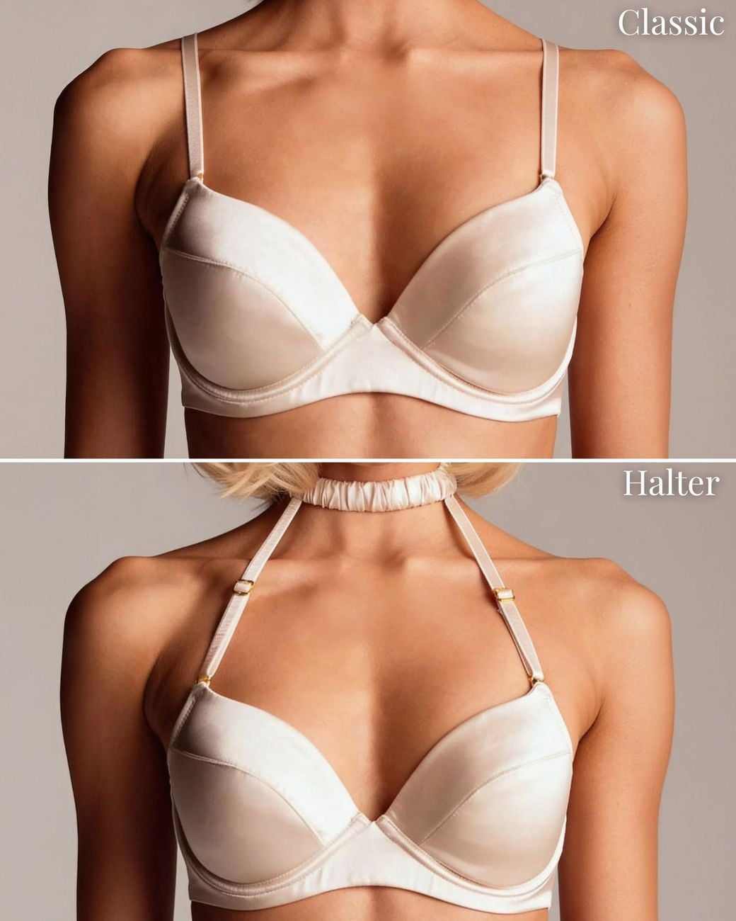 Black Heart Lingerie Natural Convertible Silk Push-Up Bra