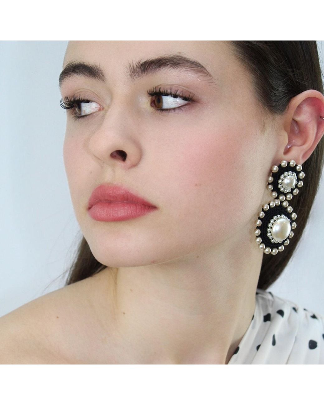 PINAR OZEVLAT Black Snow Storm Earrings