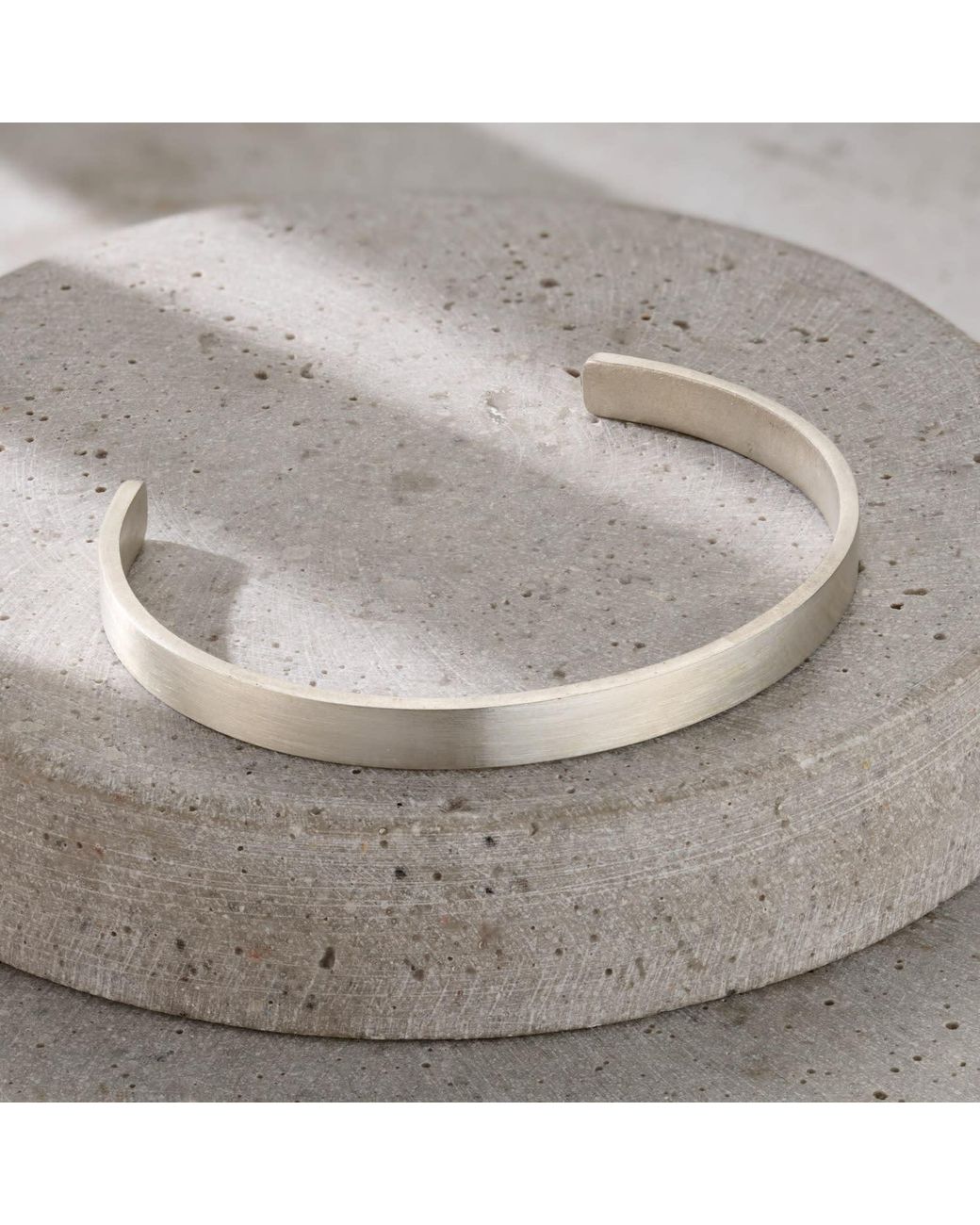 Posh Totty Designs Metallic Brushed Sterling Cuff Bangle for men